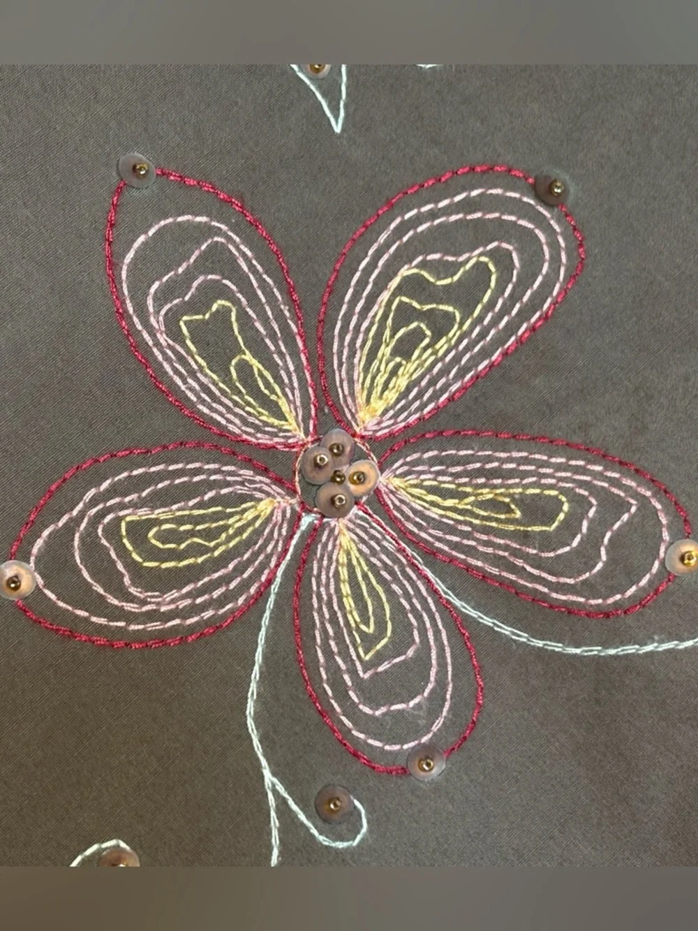 Covington Embroidered Floral A-Line Skirt - Picture 10 of 13